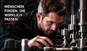 Menschen finden, die wirklich passen. Konzeptmotiv aus der Feinmechanik.